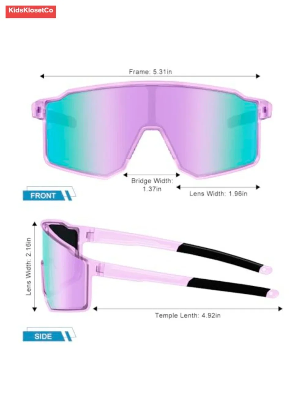 UV400 Protection Polarized Kids Sports Sunglasses for Baseball Cycling